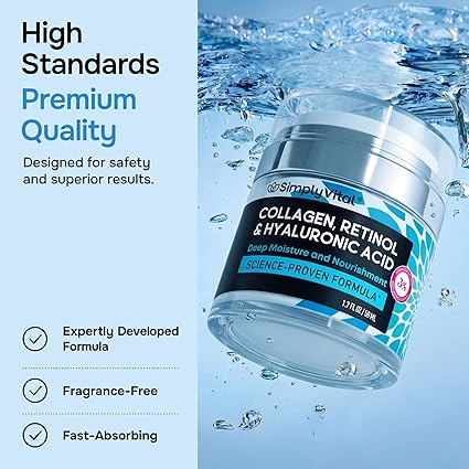Anti-Aging Face Moisturizer with Retinol, Collagen & Hyaluronic Acid