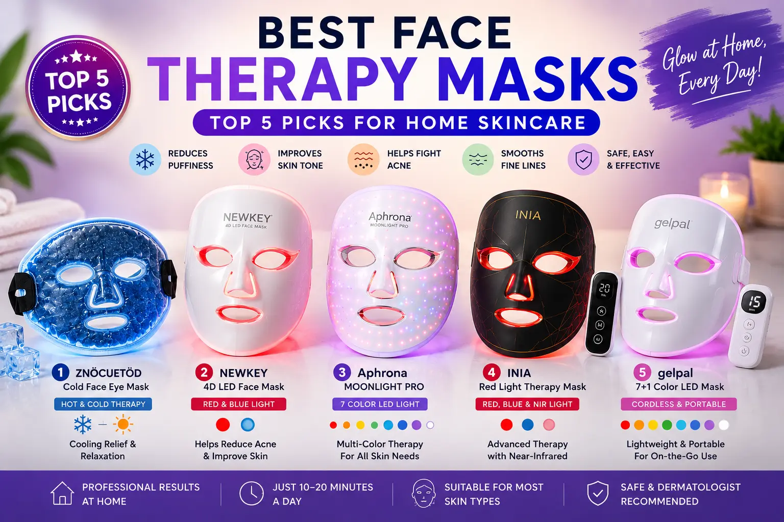 Best Face Therapy Masks: Top 5 Picks for Home Skincare