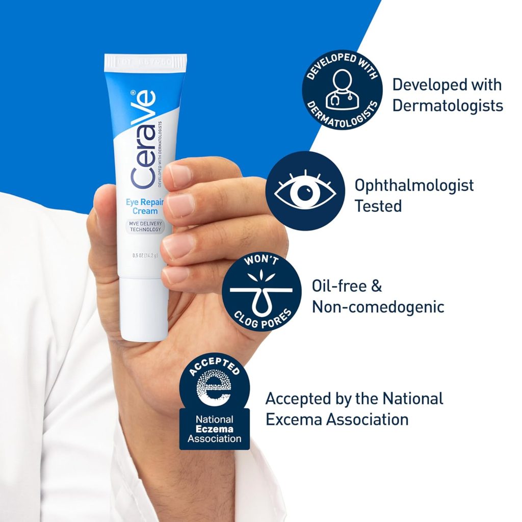 CeraVe Eye Repair Cream for puffiness and dry under-eyes