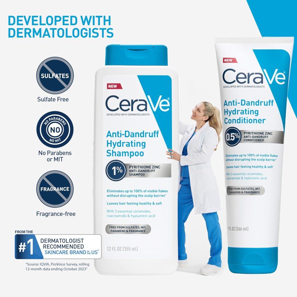 CeraVe Hydrating Anti-Dandruff Shampoo for itchy scalp