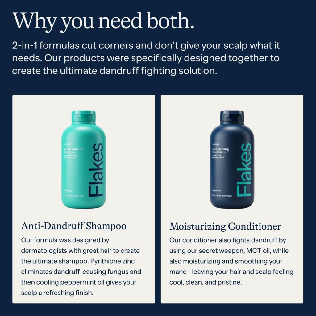 Flakes Anti-Dandruff Shampoo and Conditioner Set