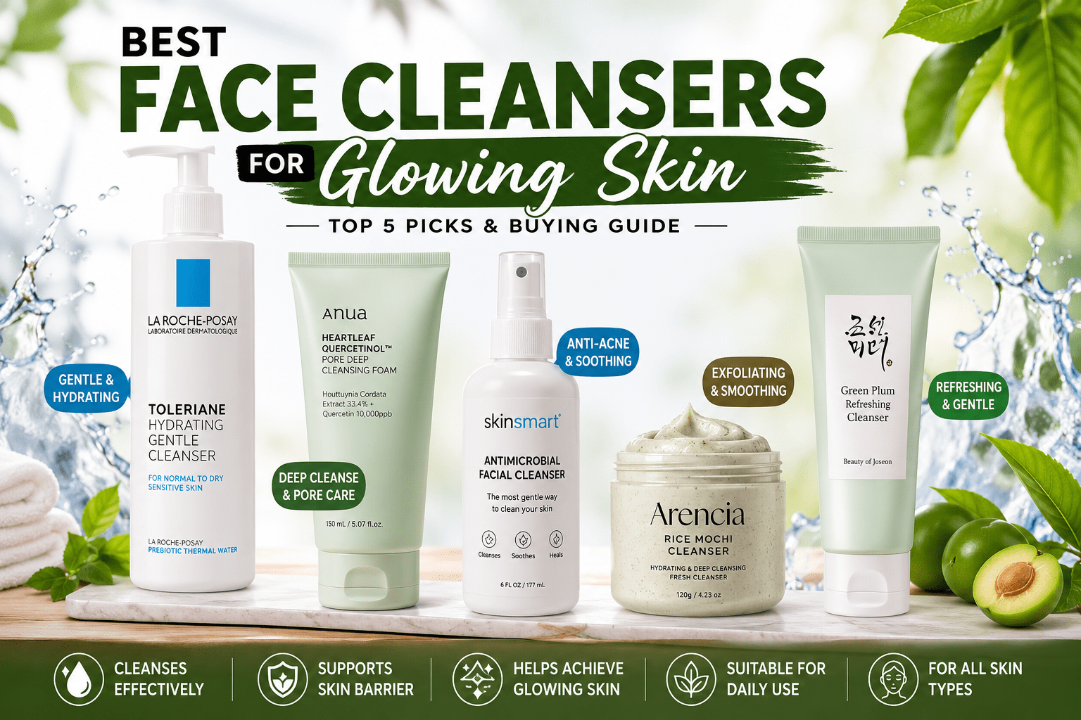 Best Face Cleansers for Glowing Skin: Top 5 Picks and Buying Guide