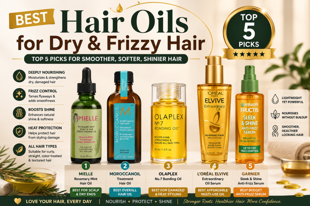 best hair oils for dry and frizzy hair