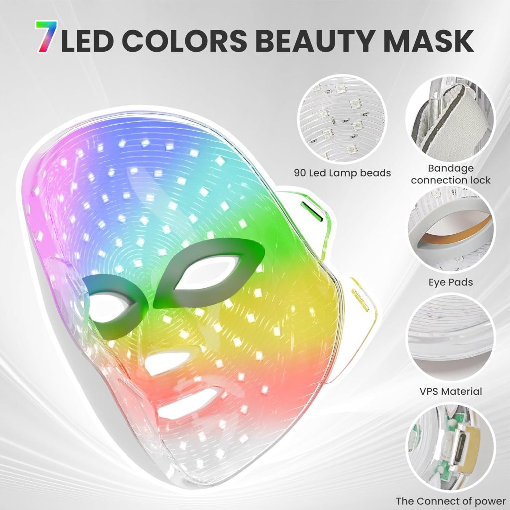 gelpal cordless seven-color LED facial mask