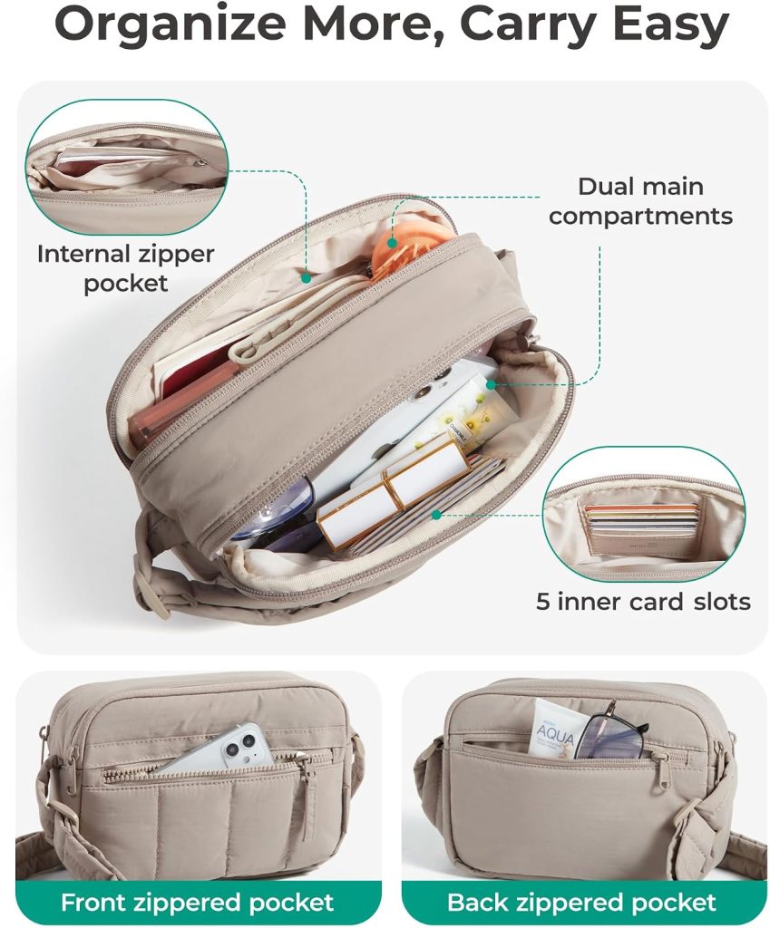 BAGSMART mini crossbody travel purse for women