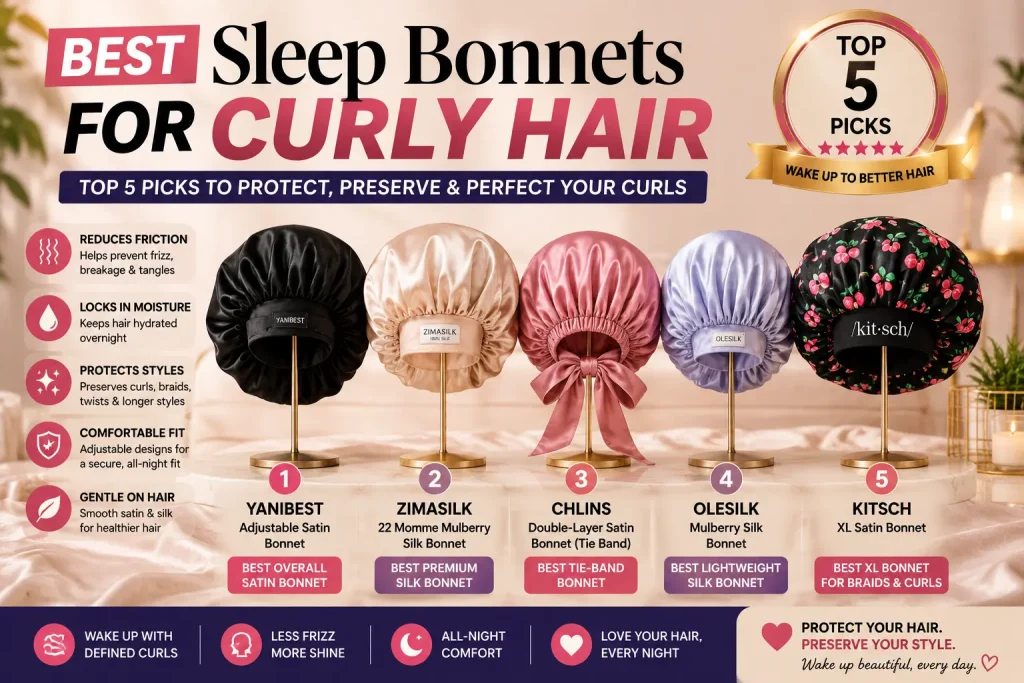 best sleep bonnets for curly hair